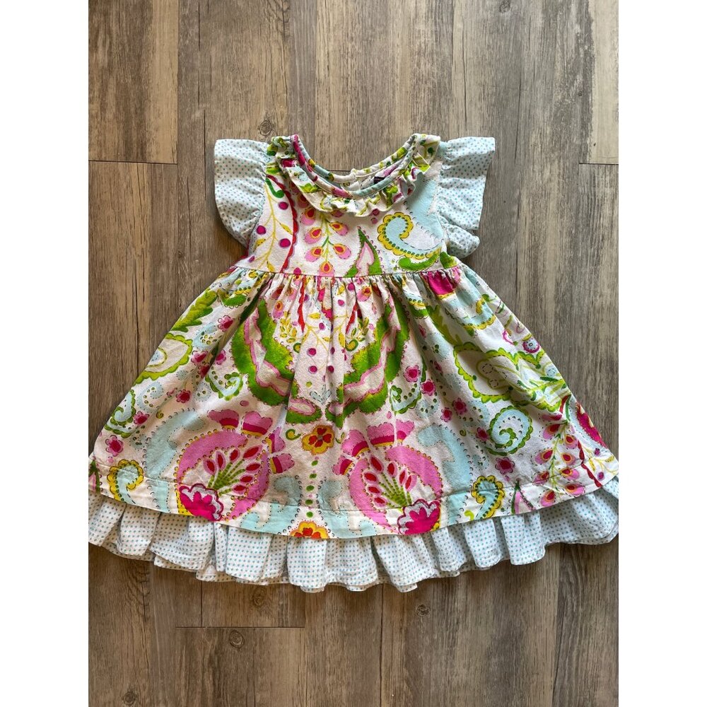 Mustard Pie Flutter Sleeve Dress Size 3T